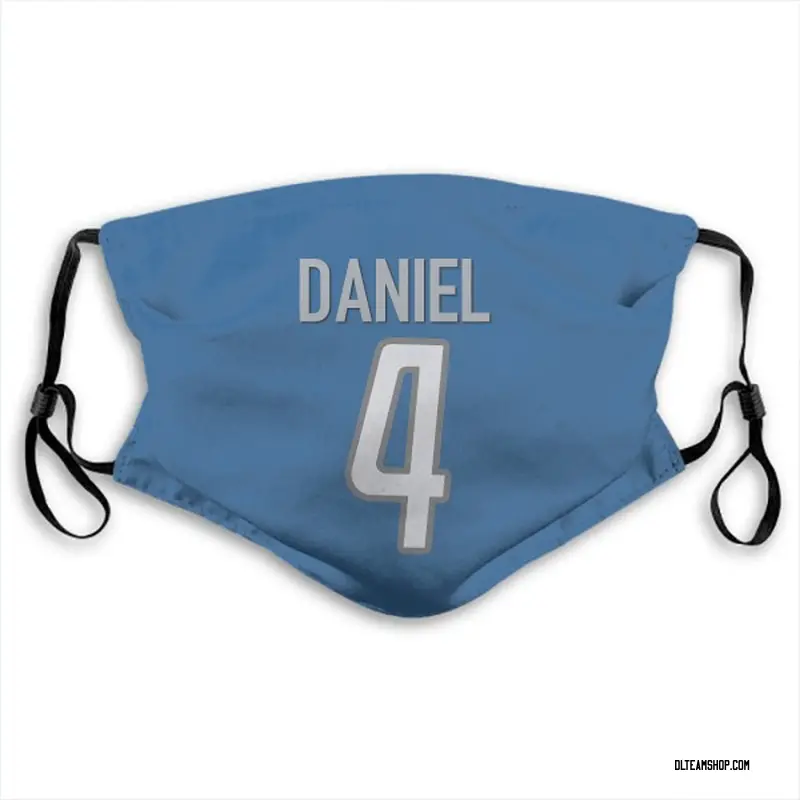 Chase Daniel Detroit Lions Jersey Name & Number Face Mask - Blue