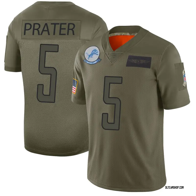 Men's Matt Prater Detroit Lions 2019 Salute to Service Jersey ...